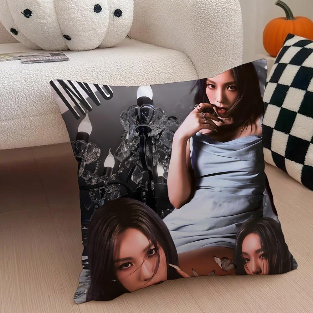 Singer Powerful TTaeyeon Cushion Cover Throw Pillow Cover Hidden Button Durable Polyester Chair Cushion