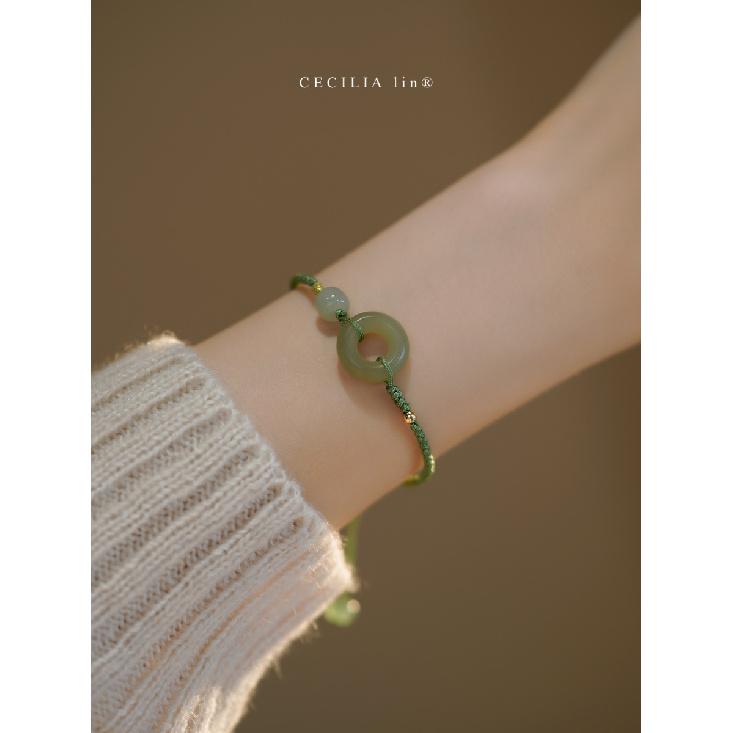 Empfohlener Schmuck: Hotan-Jaspis Friedensschnallen-Armband, Vintage-Armband Geschenk, Neues nationales Trend-Jaspisarmband für Damen