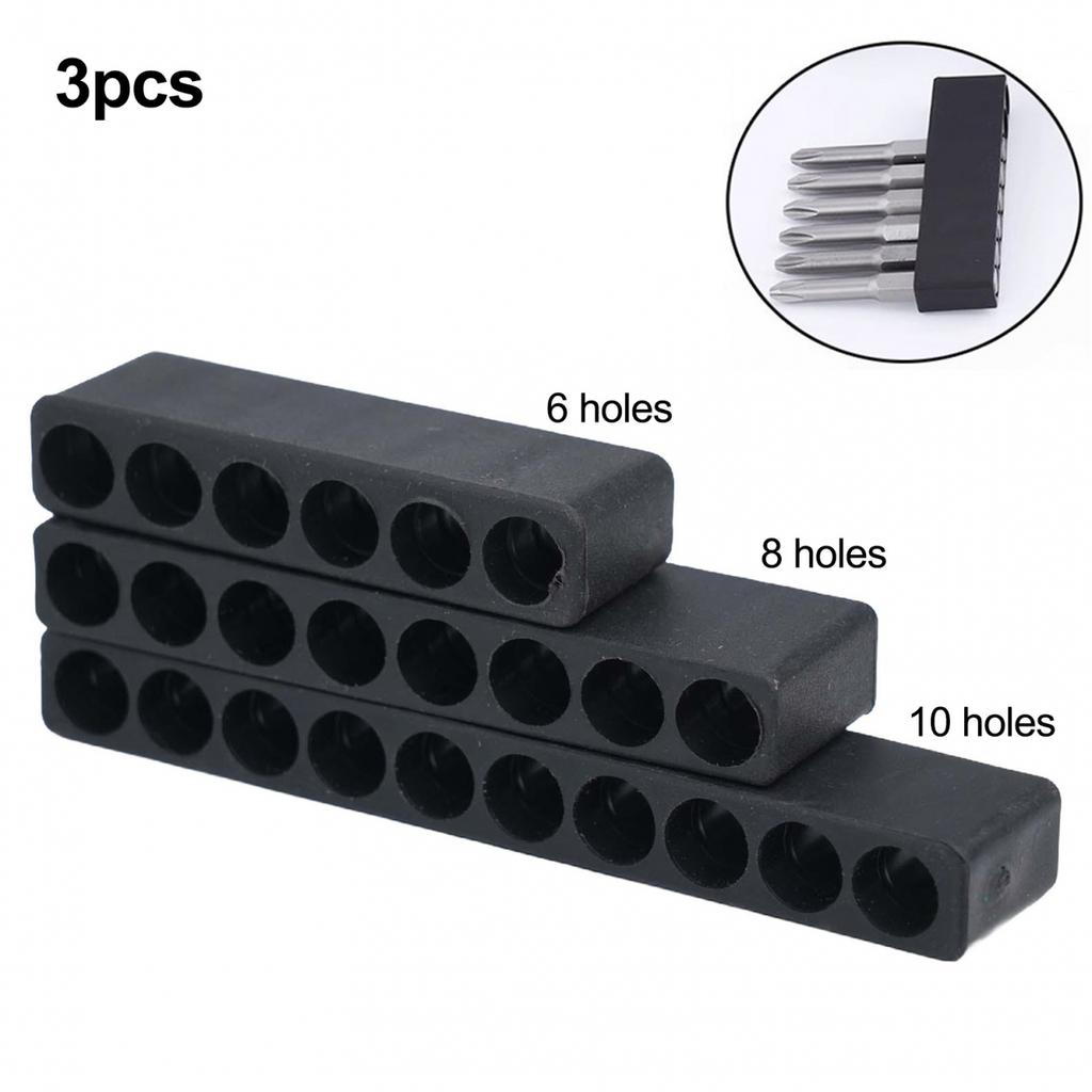 Secure Hex Shank Bit Storage Case 3 Pack Holder Efficient Organization