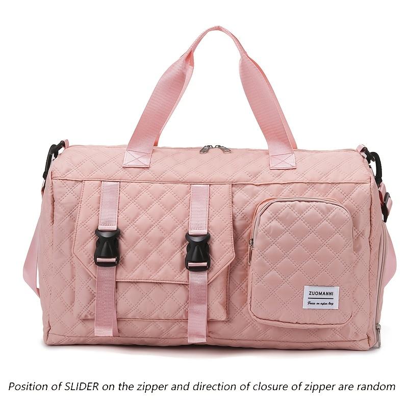 Large Capacity Argyle Travel Duffle Bag, Sports Gym Bag - Spacious & Highly Portable with Shoe Compartment for Overnight Trips