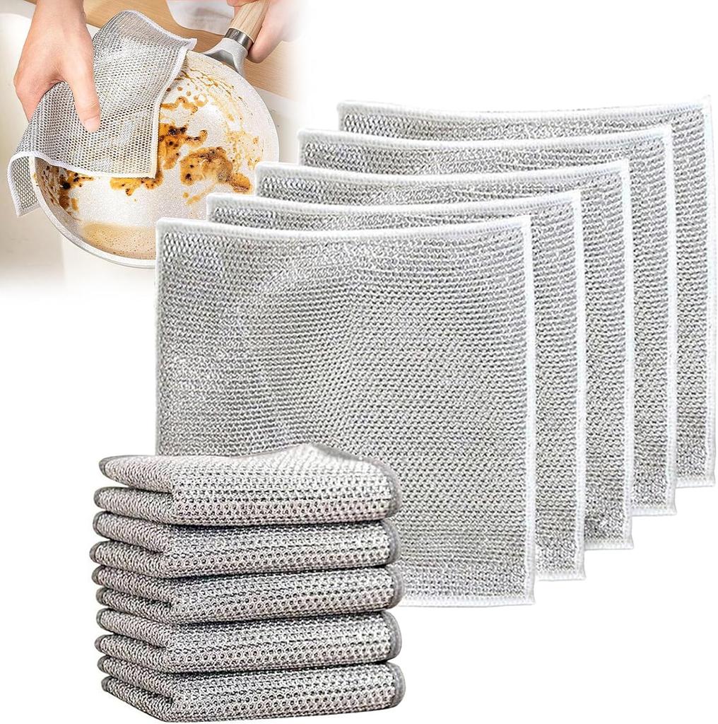 Multipurpose Wire Miracle Cleaning Cloths Dishwashing Rags for Wet and Dry Kitchen Cleaning Cloth KHXYXY0001