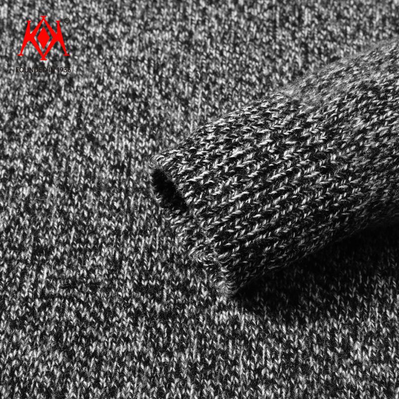 Men's Premium Wool Crewneck Button-Detail Sweater