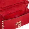 Valentino Rockstud Studded Edge Hook Closure Calfskin Messenger Bag Women Shoulder Bag Red VW2B0181VSFJU5