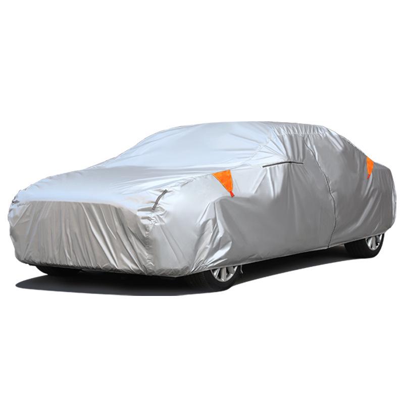 

DuPont Oxford Car Cover: Upgraded Windproof, Thickened Cotton Flannel, Sunproof & Waterproof. Medium