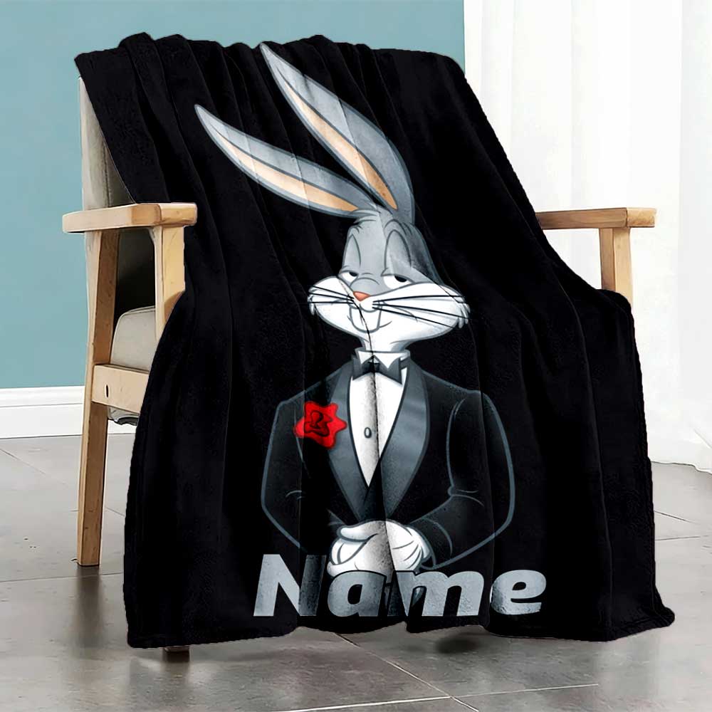 Warnermedia (19) Personalized Name Blanket Cozy Personalized Blanket Soft Warm Cozy Suitable for Sofa Bed Living Room Couch Four Seasons Multipurpose