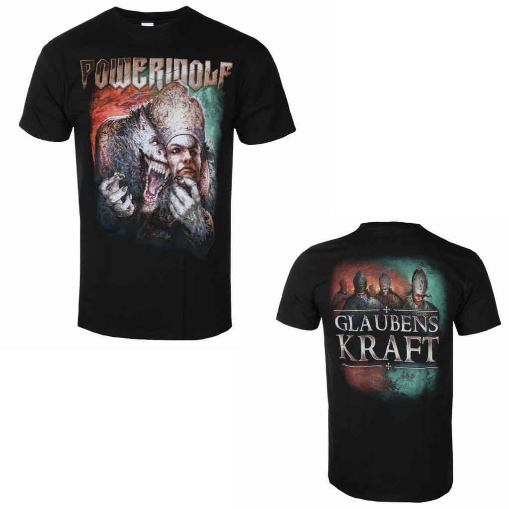 Powerwolf Band Graphic Cotton T-shirt Unisex Summer Short Sleeve Fashion Brand Tee Luxury Casual Vintage Retro Top