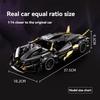 Technical Black Racing Car Building Blocks DIY Supercar Model Creative Puzzle Toy Gift for Birthday Halloween Christmas