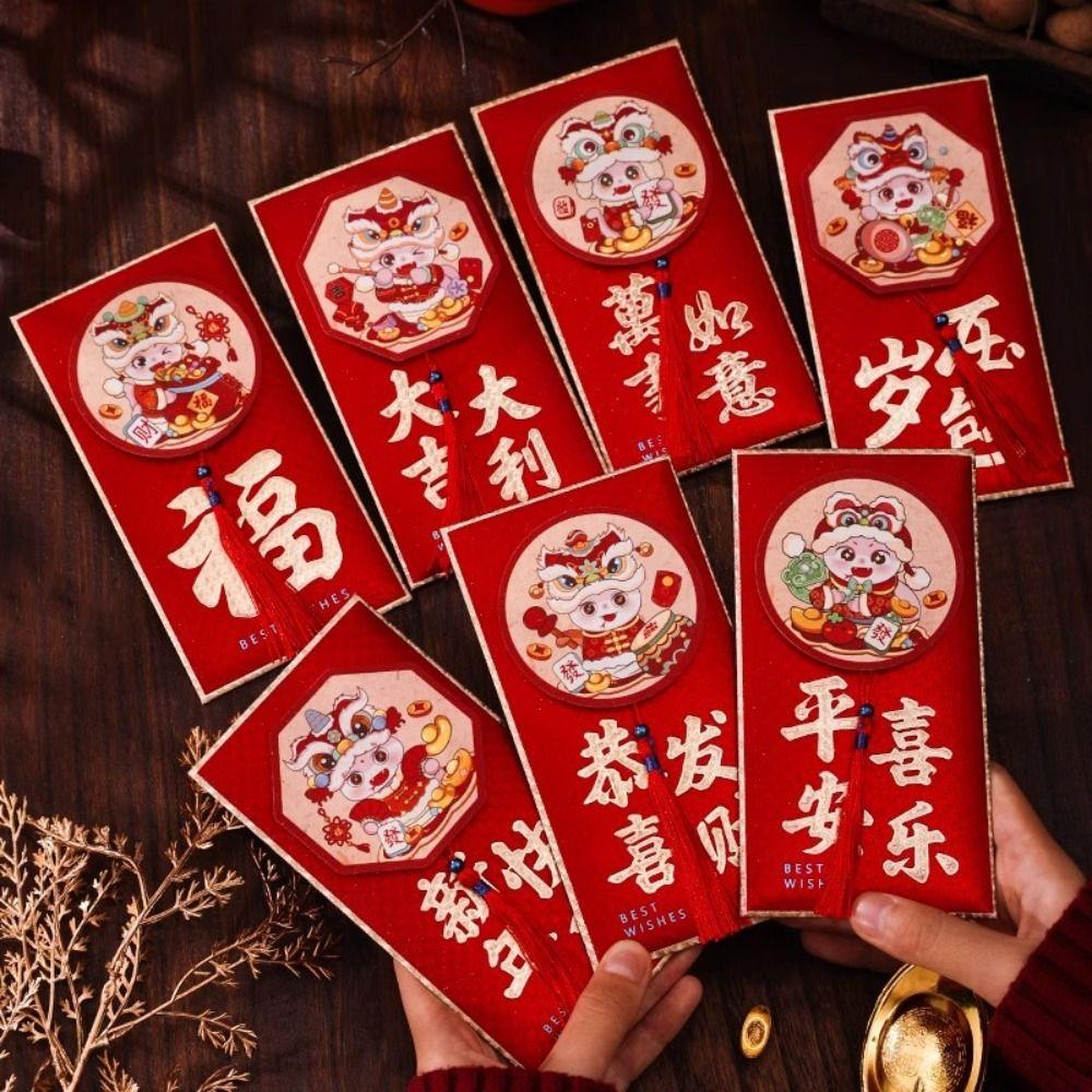 2 Pcs the Chinese Zodiac Snake Year Money Envelope Blessing Lucky Money Pockets Celebration Party