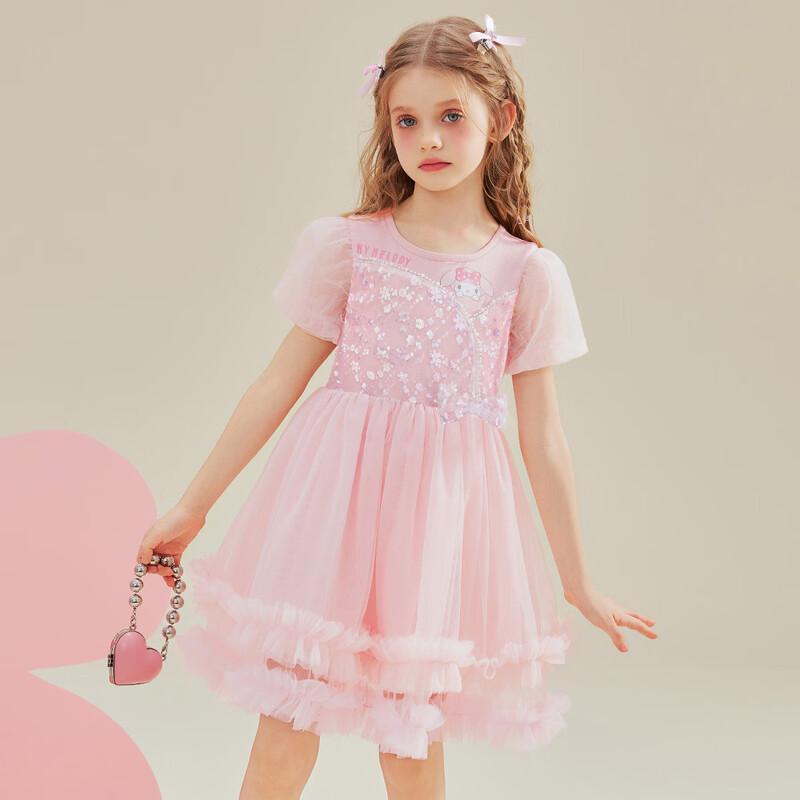 Hello Kitty Dívčí letní princeznovské šaty s flitry