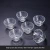 Chaxun Fish Scale Glass Tea Cups, Set of 6 (75ml)