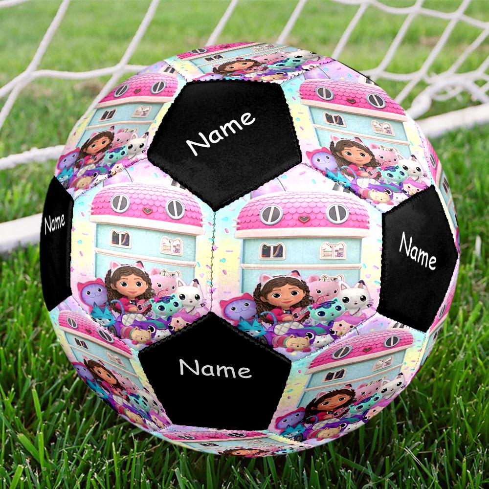 Ballon de Football Taille 5 Personnalisé Nom Gabby's Dollhouse, Convient aux Matchs Intérieurs et Extérieurs, un Cadeau Convient à Tous.