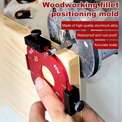 Woodworking Corner Radius Template Multifunctional Aluminum Alloy Round Arc Corner Mould Arc Cutting Aid Tool