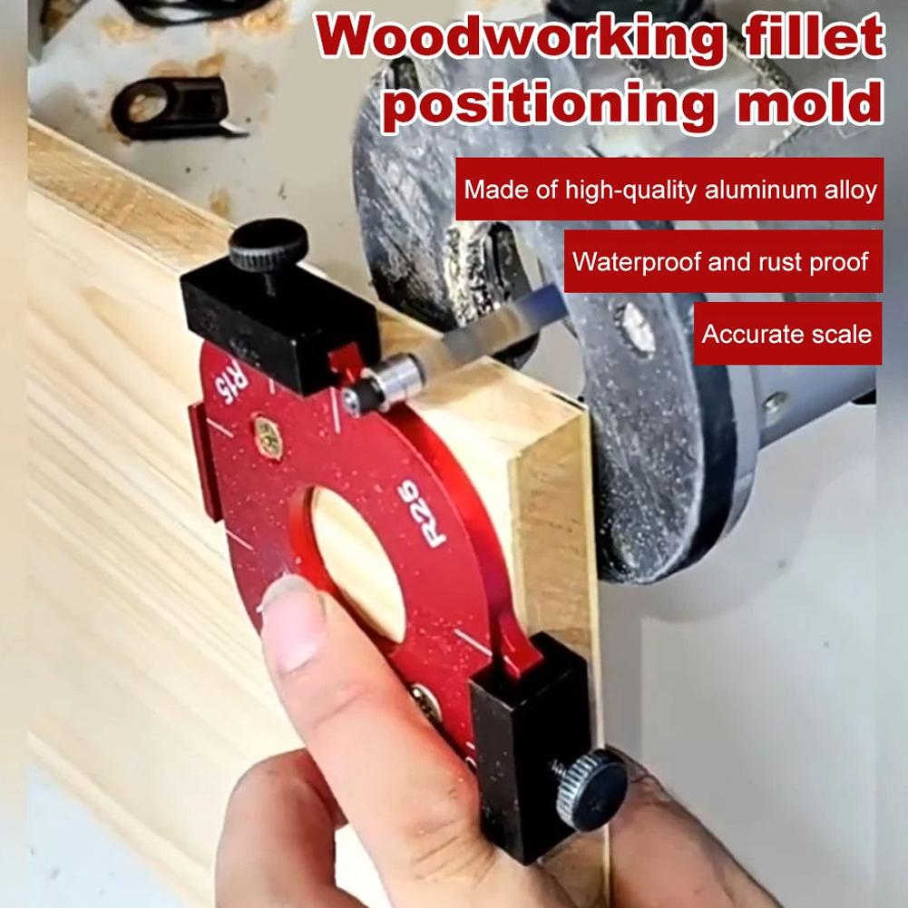 Aluminum Woodworking Radius Jig Set 2 Sizes Corner Rounding Template R10-R50 | Precision Router Guide for Cabinet Wardrobe Arc