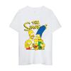 MINISO  The Simpsons T Shirt Men Couple Combination Clothes Short Sleeve Collar Fashion Woman Cotton
