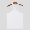 INCERUN Men Halter Neck Sexy Cross Vest Slim Fit Stretch Camisole Tank Tops
