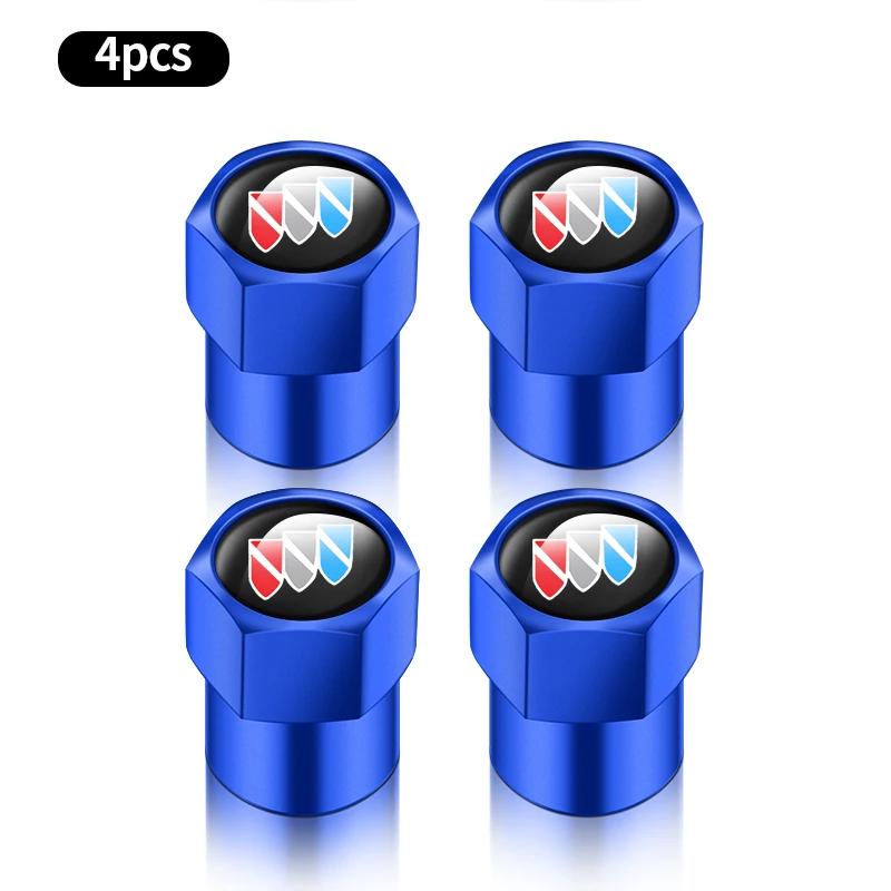 EHL2 4Pcs Car Tire Valve Caps Metal Styling Tyre Air Stems Cover For Buick Enclave Regal Lacrosse Encore Excelle Envision GL6 GL8 HRV