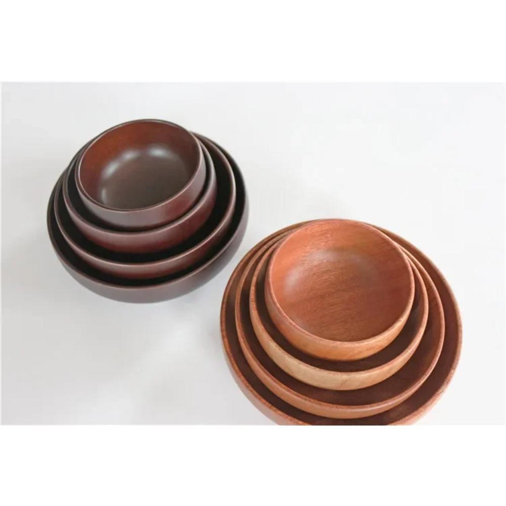 1PC Large soup bowl wood tigela healthy food containers dinner dishes vintage salad rice Japanese style tableware LC 013