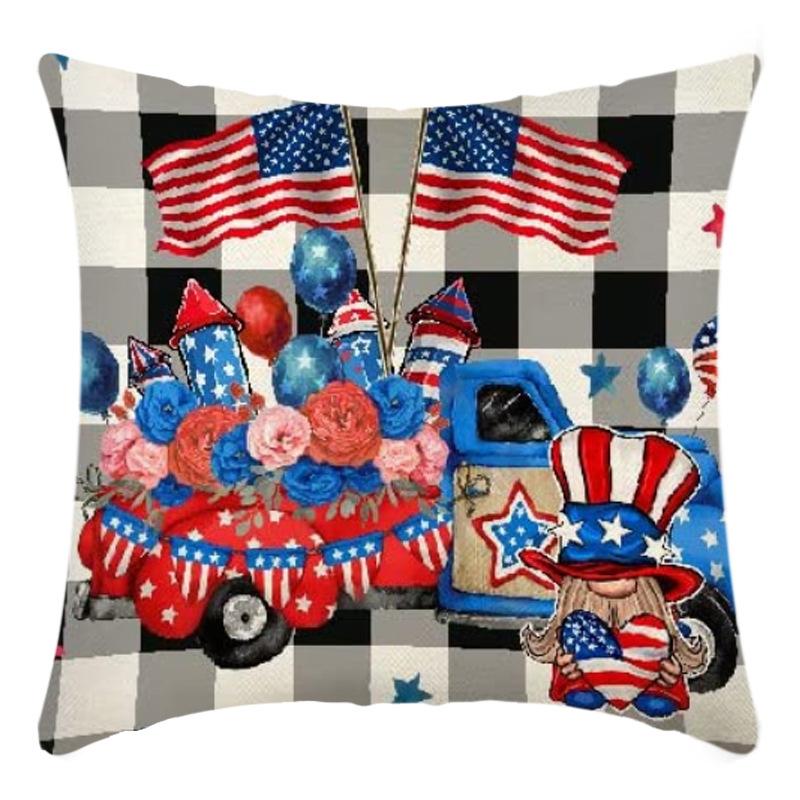 Independence Day Pillow Case Flag Print Home Living Room Bedside Decoration Pillow Cushion Pillow Case