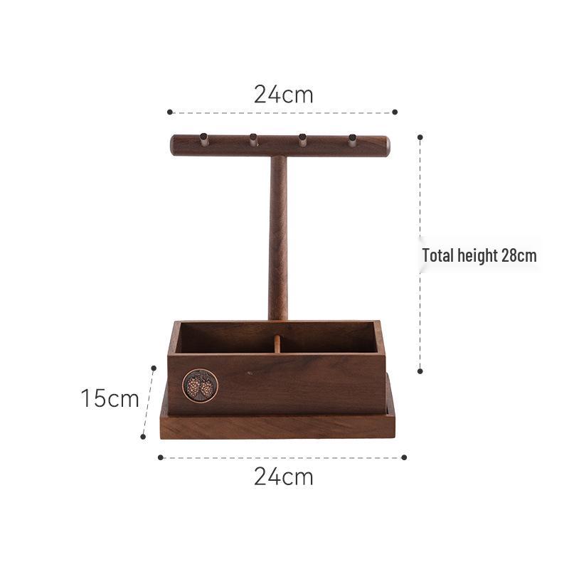 

Wabi-Sabi Walnut Key & Jewelry Storage Shelf