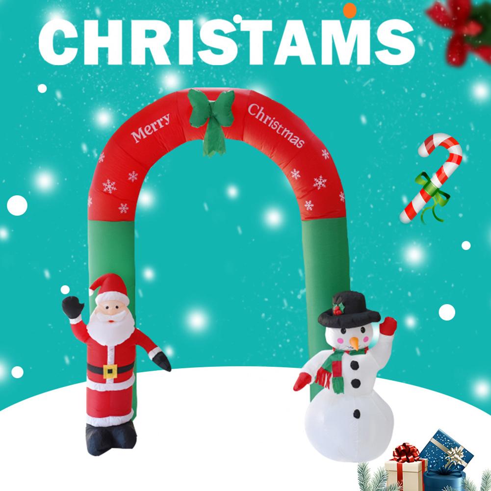 8 Foot Inflatable Santa  Snowman Arch Prop for Santa  snowman