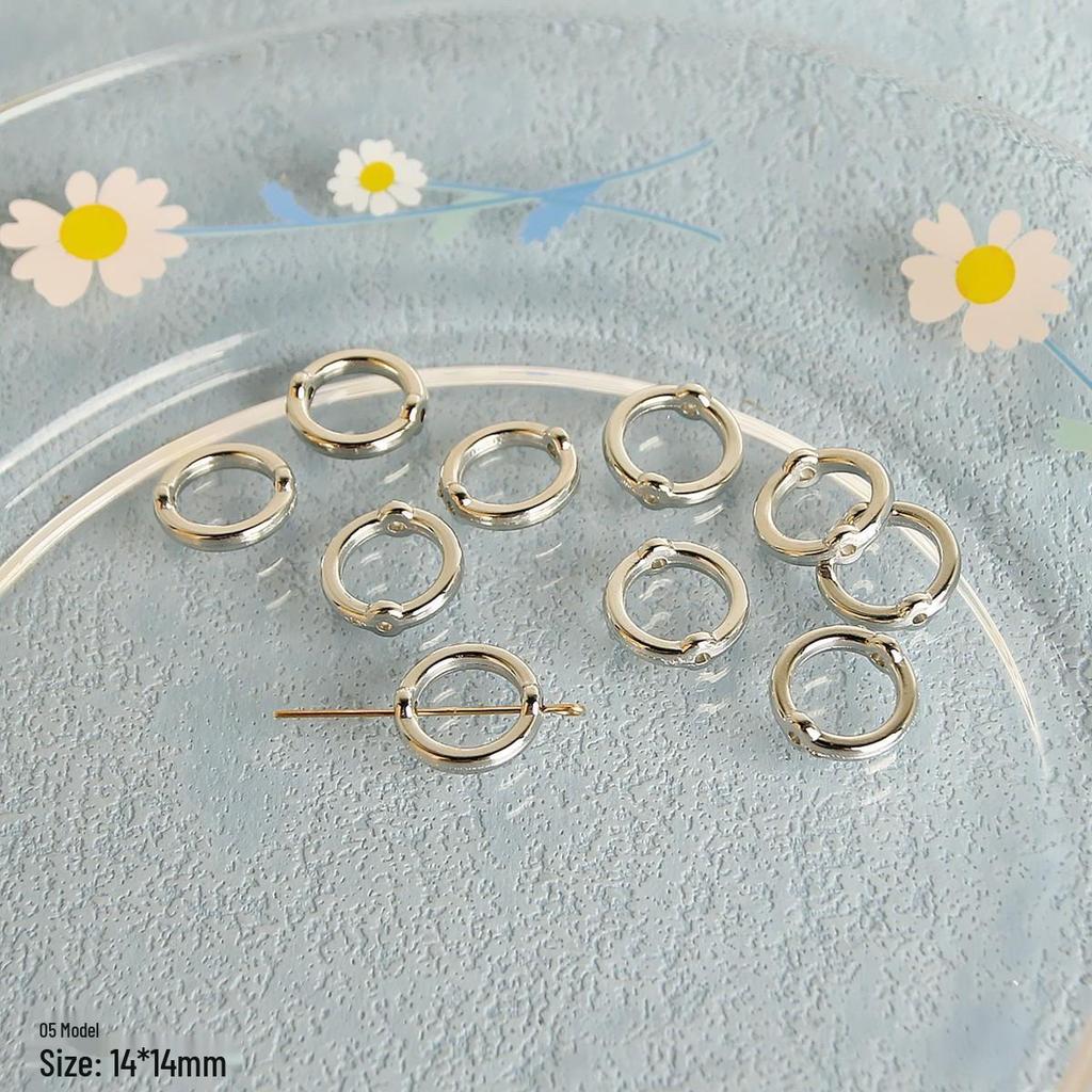 10pz Perline Distanziatrici Argento Vintage a Forma di Cuore e Fiore per Gioielli Fai da Te
