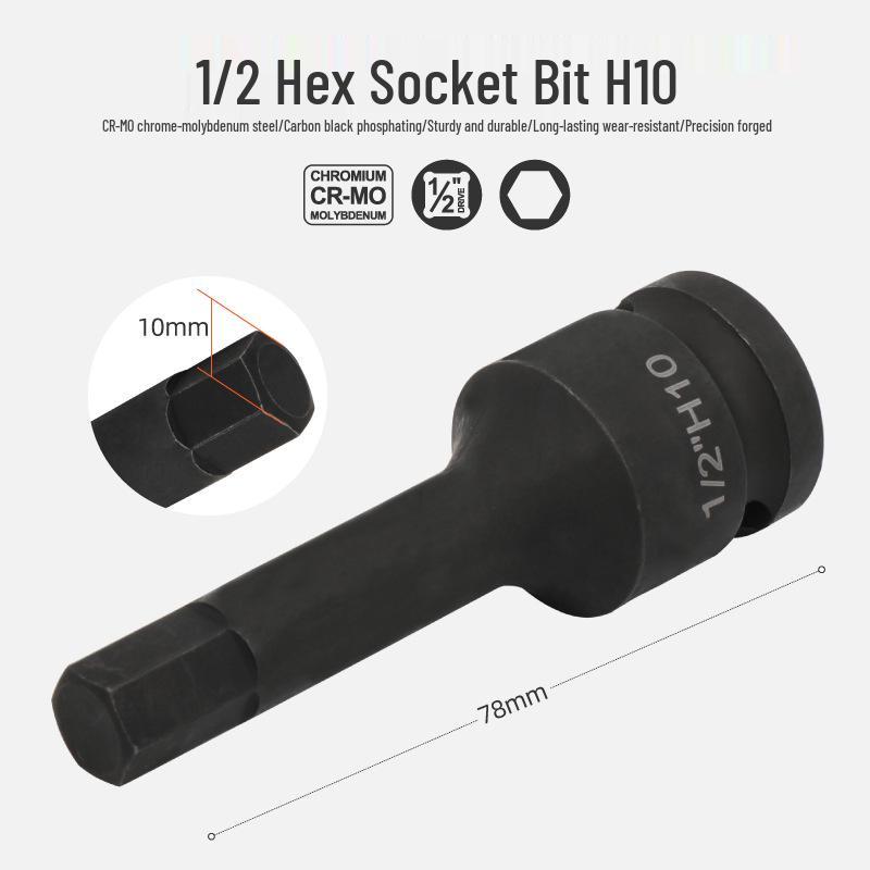 1/2" Electric Hex Socket Wrench and Screwdriver Bit Set