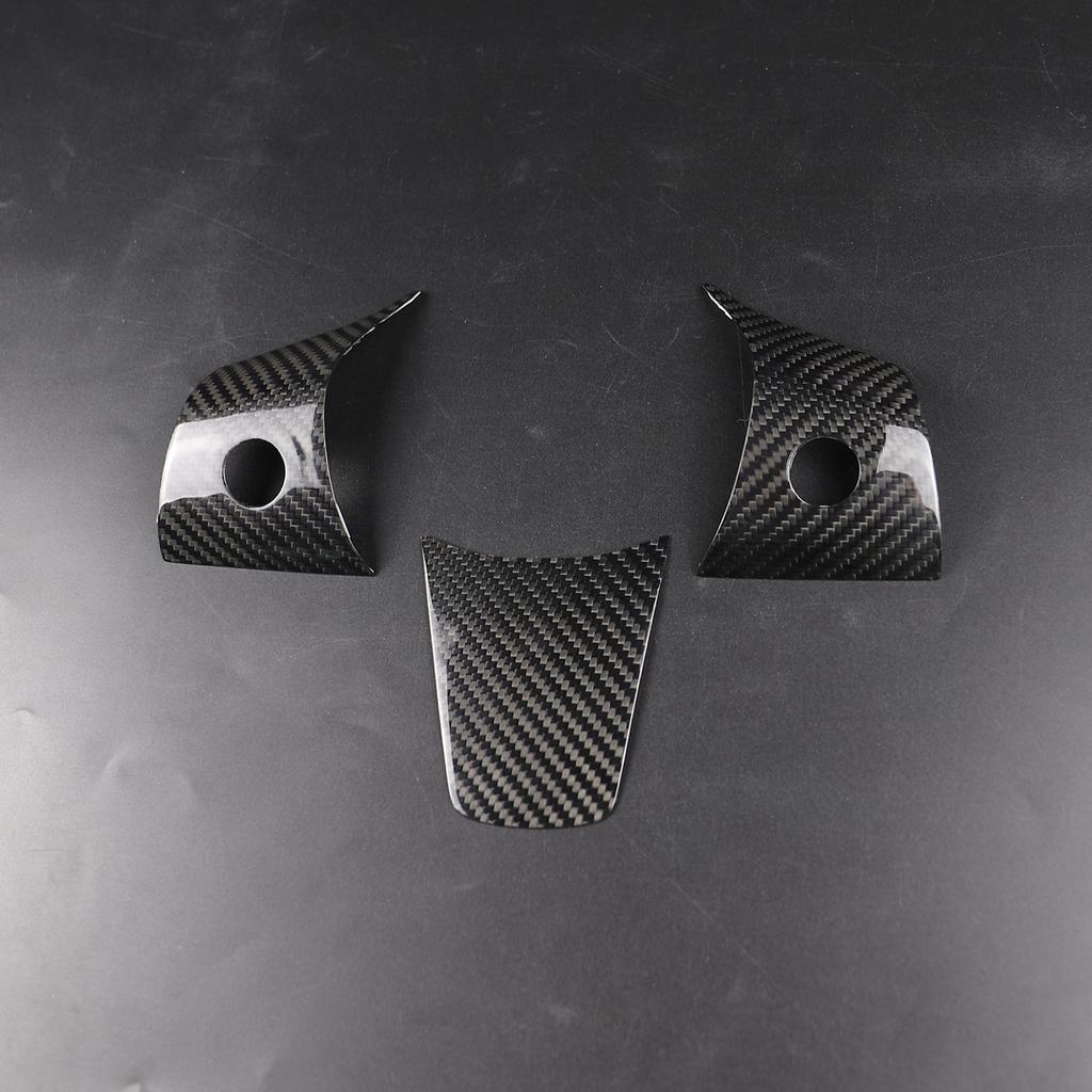 For Tesla TESLA MODEL 3 accessories Car steering wheel decorative parts carbon fiber car styling accessories 3PCS