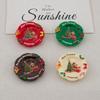 10Pcs Wholesale Mini Christmas Resin Plates DIY Handcraft Accessories for Keychain Pendant Phone Lanyard Jewelry Making