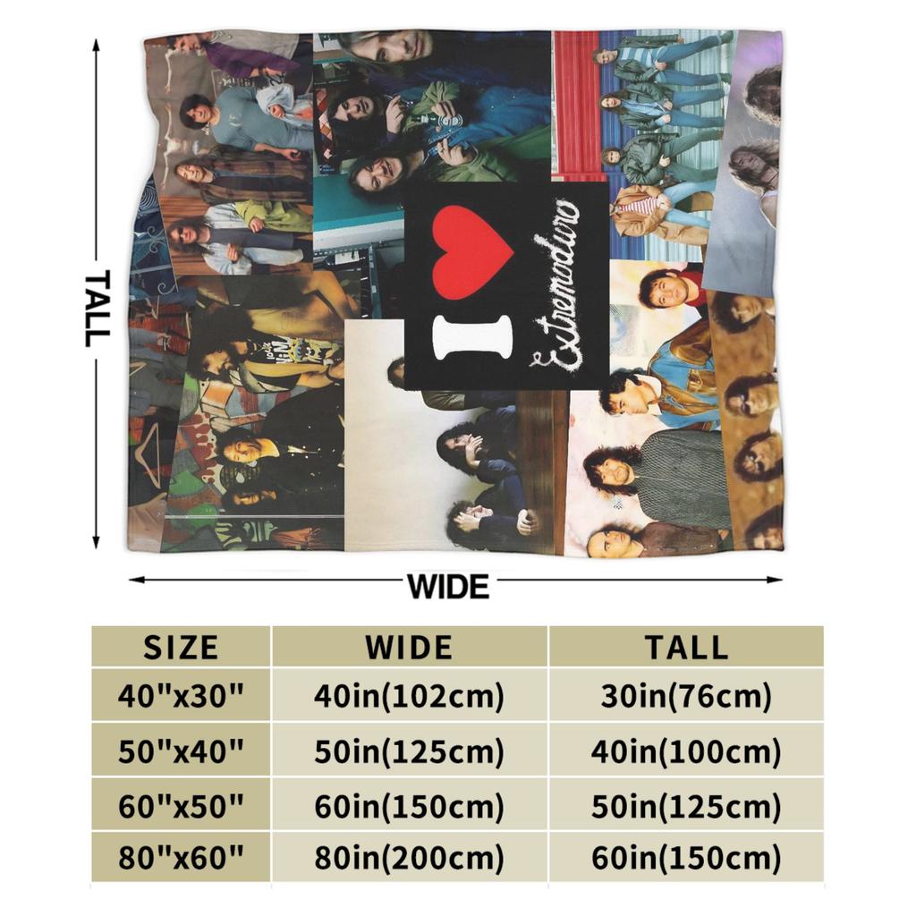 Coperta da viaggio Extremoduro Rock Band Premium Pile Flanella Leggera Coperta da Letto Coperta Morbida e Soffice Uso Stagione Singola