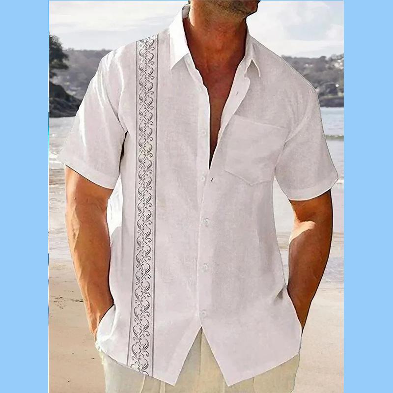 Ledig semesterstil Revers Herrskjorta 3D-tryck Herr/Dam Mode Kortärmade Skjortor Knapp Streetwear Oversize Unisex Kläder