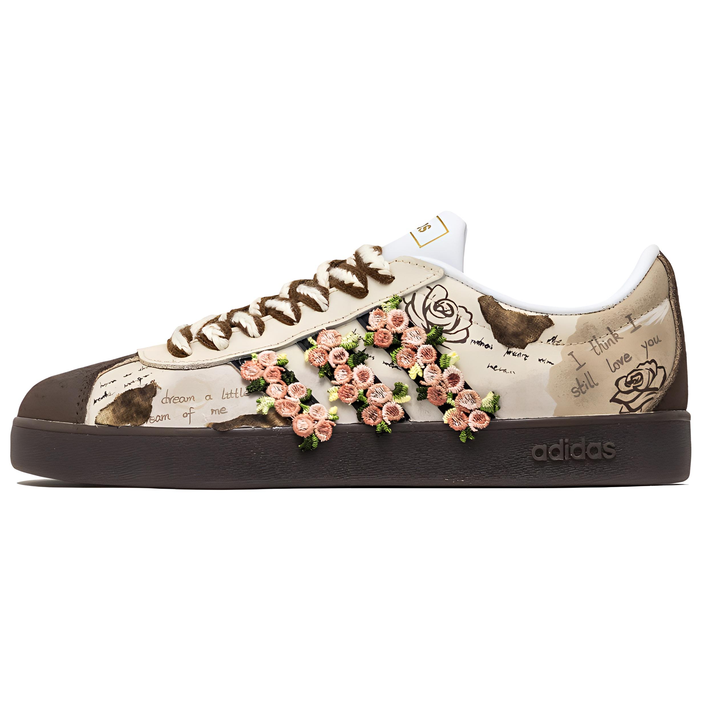 

Adidas VL COURT 2.0 Love Planner Slip Resistant Slip Resistant Low top Skateboard Shoes Unisex Brown ID6015(Team1210-) 42⅔