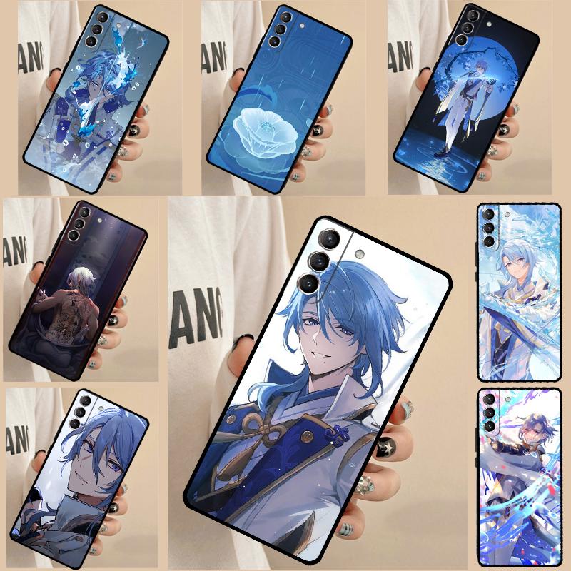 Kamisato Ayato Genshin Impact Funda For Samsung Galaxy S22 Ultra S21 FE S20 FE S8 S9 S10 Plus Note 10 20 S23 Ultra Case