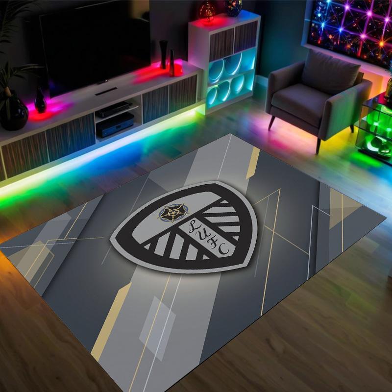Leeds United Design Crystal Velvet Carpet Cozy Non?Slip Printed Rug For Bedroom Living Room Entrance