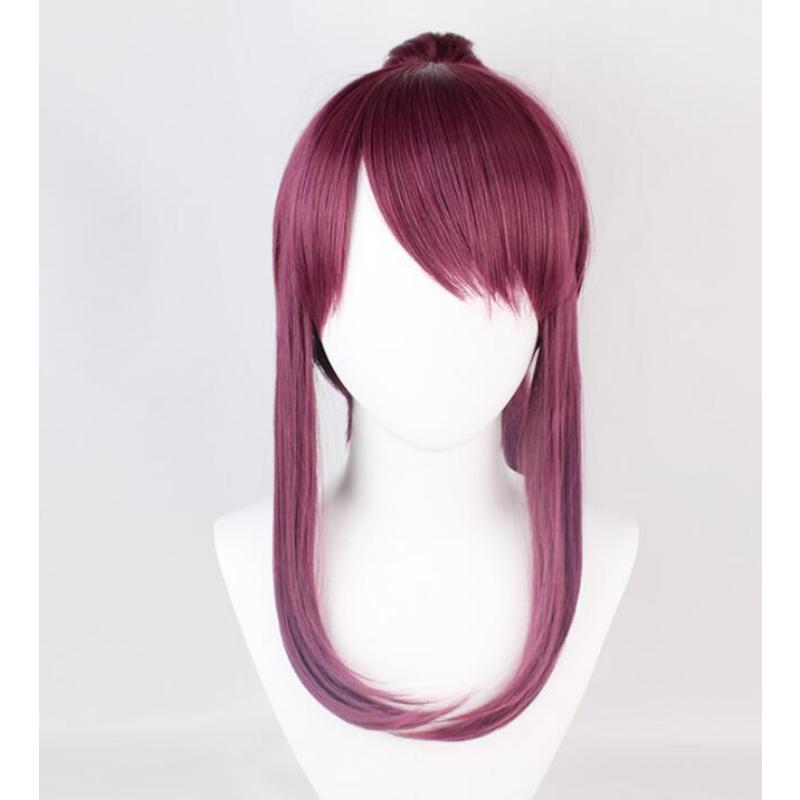 Herní paruky 45cm K/DA Akali Copy Cosplay Paruky Cosplay Paruky KDA Tepelně odolné syntetické vlasy Dámské Párty Cosplay Paruky