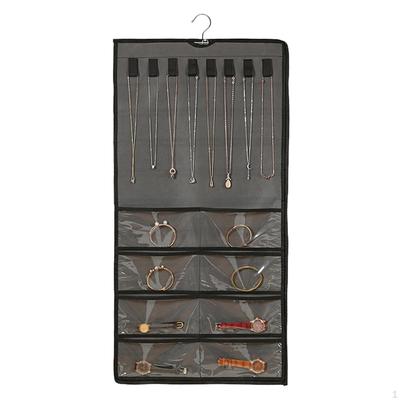 Hanging Jewelry Organizer, Earrings Hanger Display with Metal Hook, Double Sided