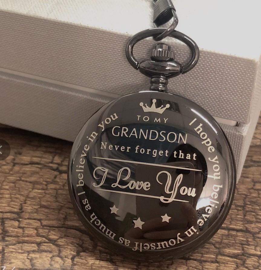Steampunk Full Hunter Golden/Silver/Black Quartz Analog Alloy To My Daughter Pocket Watches/To My SON Pocket Watches Pendant Chain Roman Number Clock