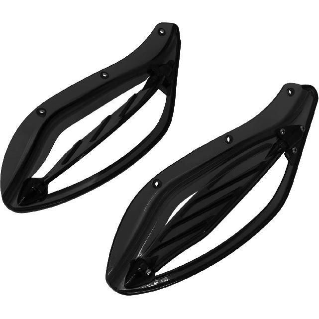 Carénage Supérieur Pare-brise Aile Latérale Déflecteurs d'Air Adaptés pour Harley Touring Electra Glide Street Glide Trike 1996–2013 Noir