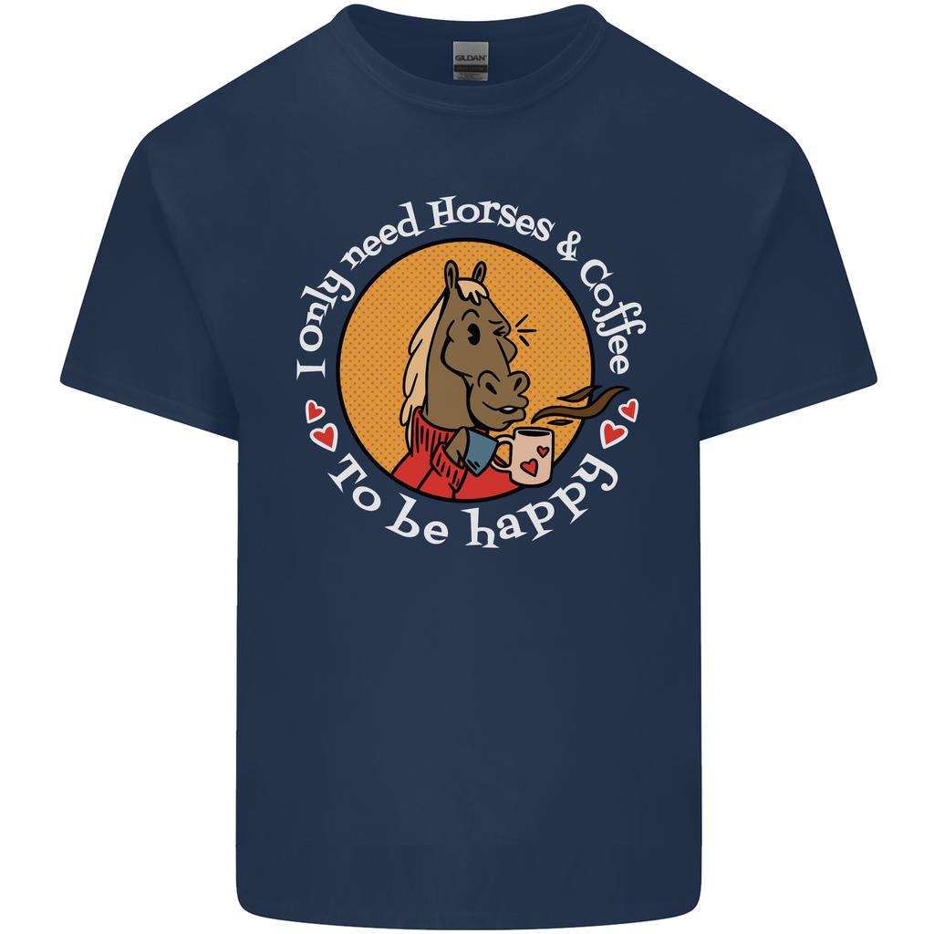 Equestrian I Only Need Horses and Coffee Unisexs Light Cotton TShirt