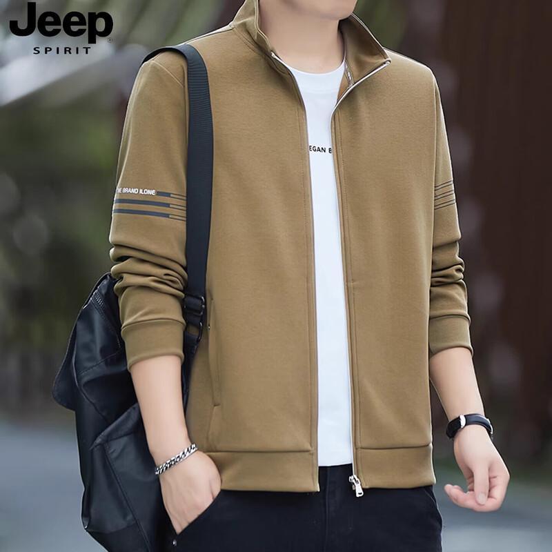JEEP SPIRIT Men s Stand-Collar Cardigan Jacket 2XL