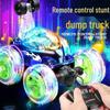 Remote Control Stunt Car with Lights, Music, and Twisting Action - Transforming Toy for Kids