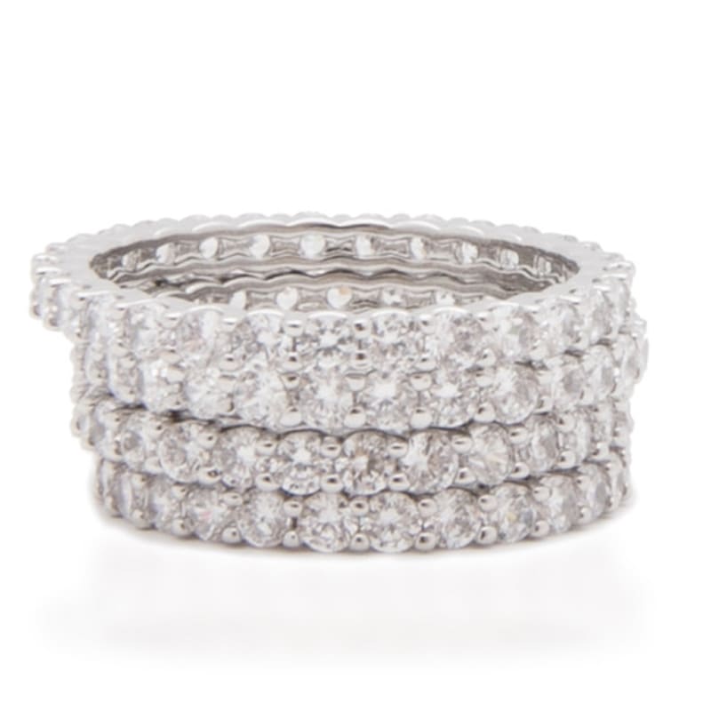XPIER Cubic pave Rings