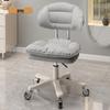 Modern Minimalist Adjustable Beauty Stool with Casters and Backrest