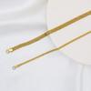 3-6mm Multi-Row Beveled Edge Chain Tennis Necklace in 18K Gold Stainless Steel