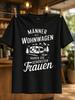 Caravan Quote Camper Mountain Forest Illustration With Gerunisex Humor Typography Road Trip Couple Unisex All Tshirt