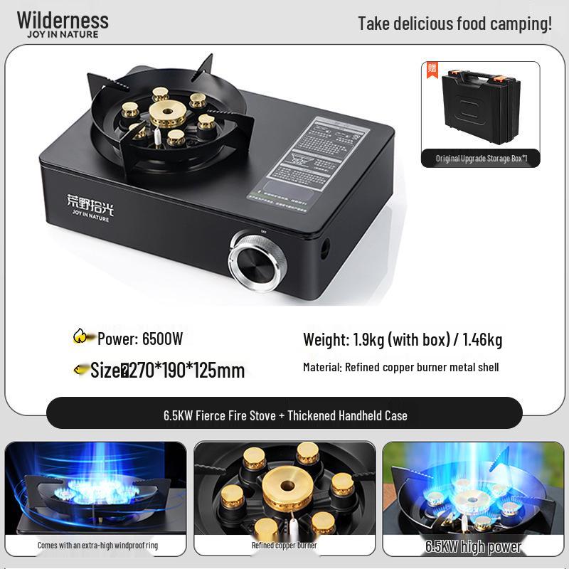 Windproof Portable Outdoor Butane Cassette Stove for Tea and Cooking