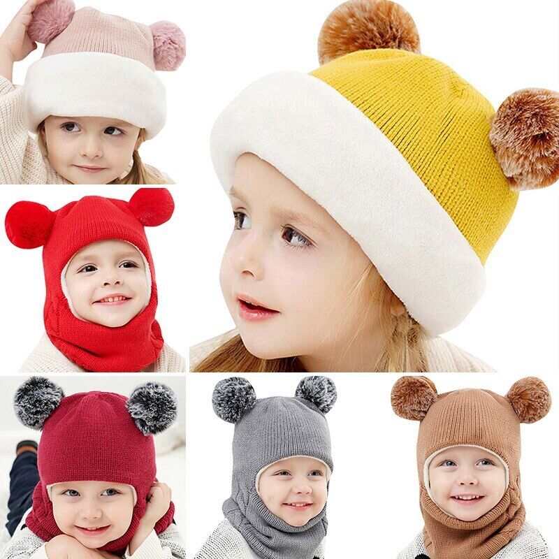 

Толстый трикотажный акрил Зимняя шапочка Шапки для детей Ребенок На открытом воздухе Теплая балаклава Шапка Девочки Мальчики Нагрудник Маска Маска Крышка для лица Покрытие волос Шапочка Шапочка Шапочка Шарф