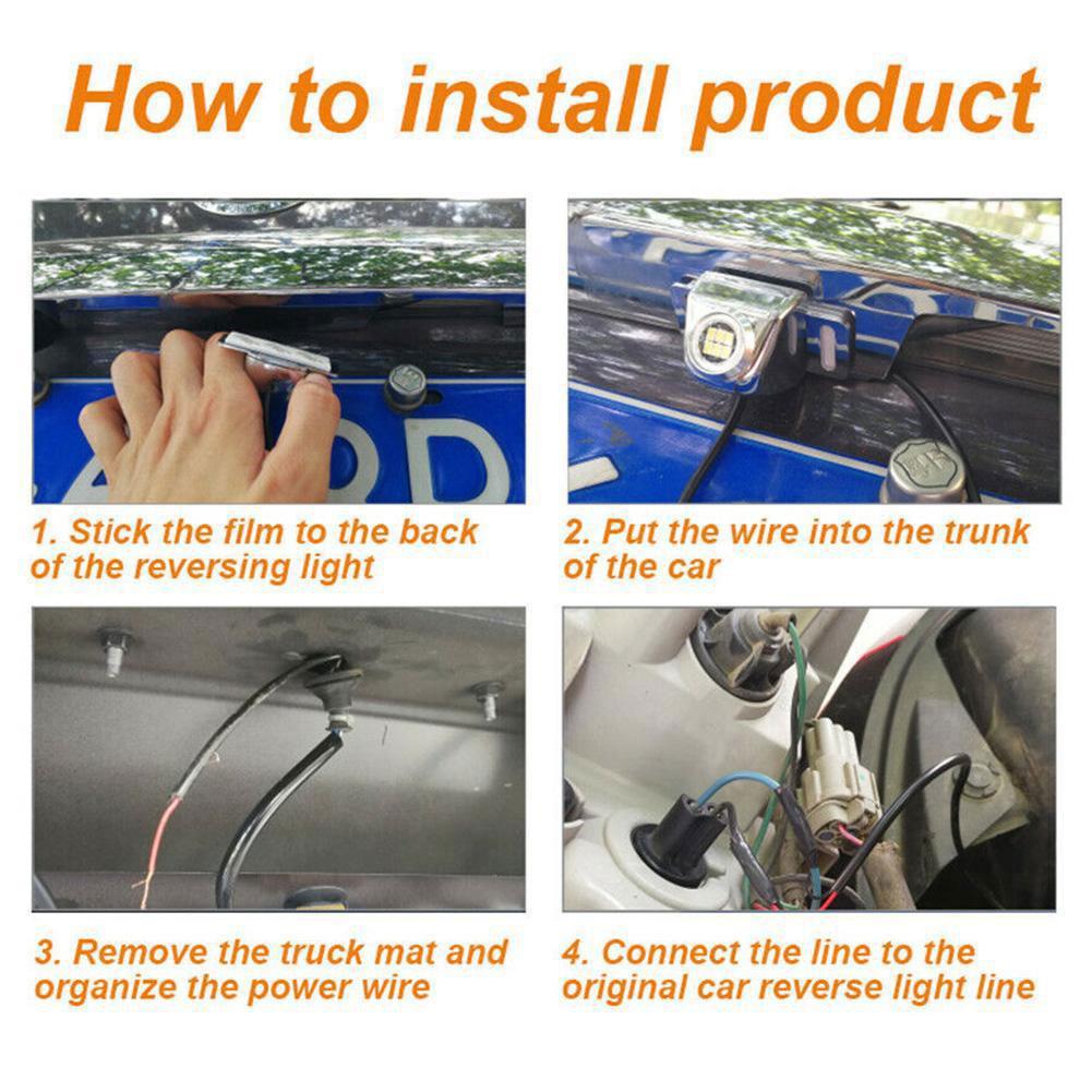 12-24V Car Truck Reverse Auxiliary Light High Brightness Night Reversing Parking LED Bulb Lights Universal Tail Lamp Tools
