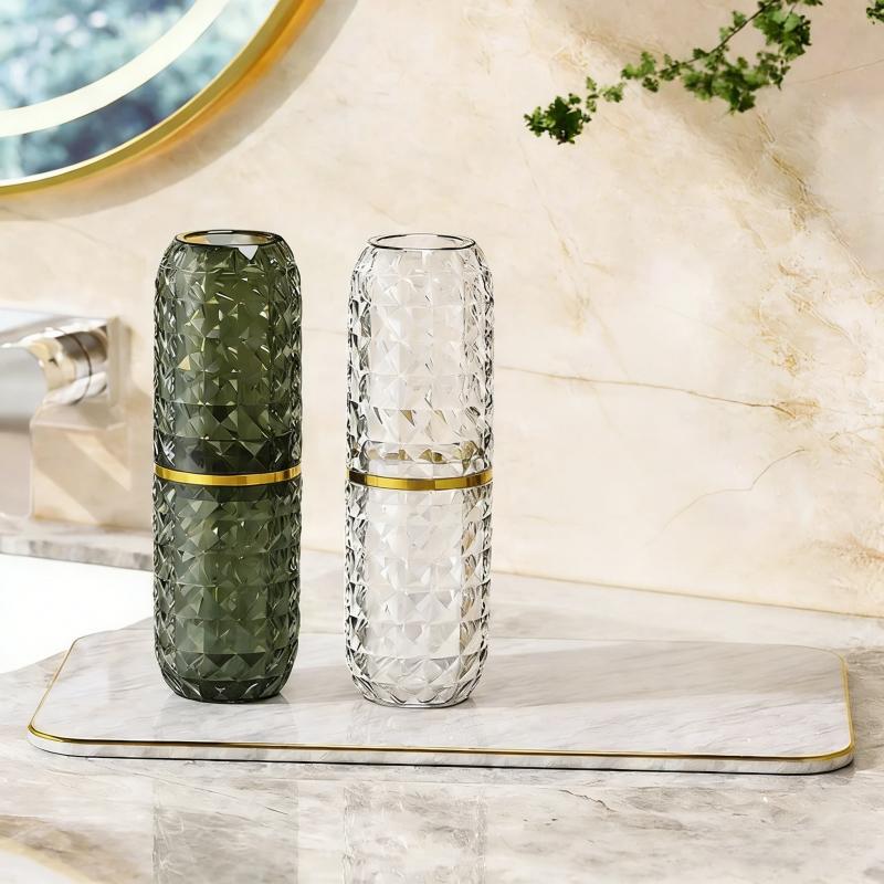 1PC Travel Mouthwash Cup Portable Household Toothbrush Cup Toothpaste Storage Box Wash Cup Toothbrush Cup Bathroom Supplies