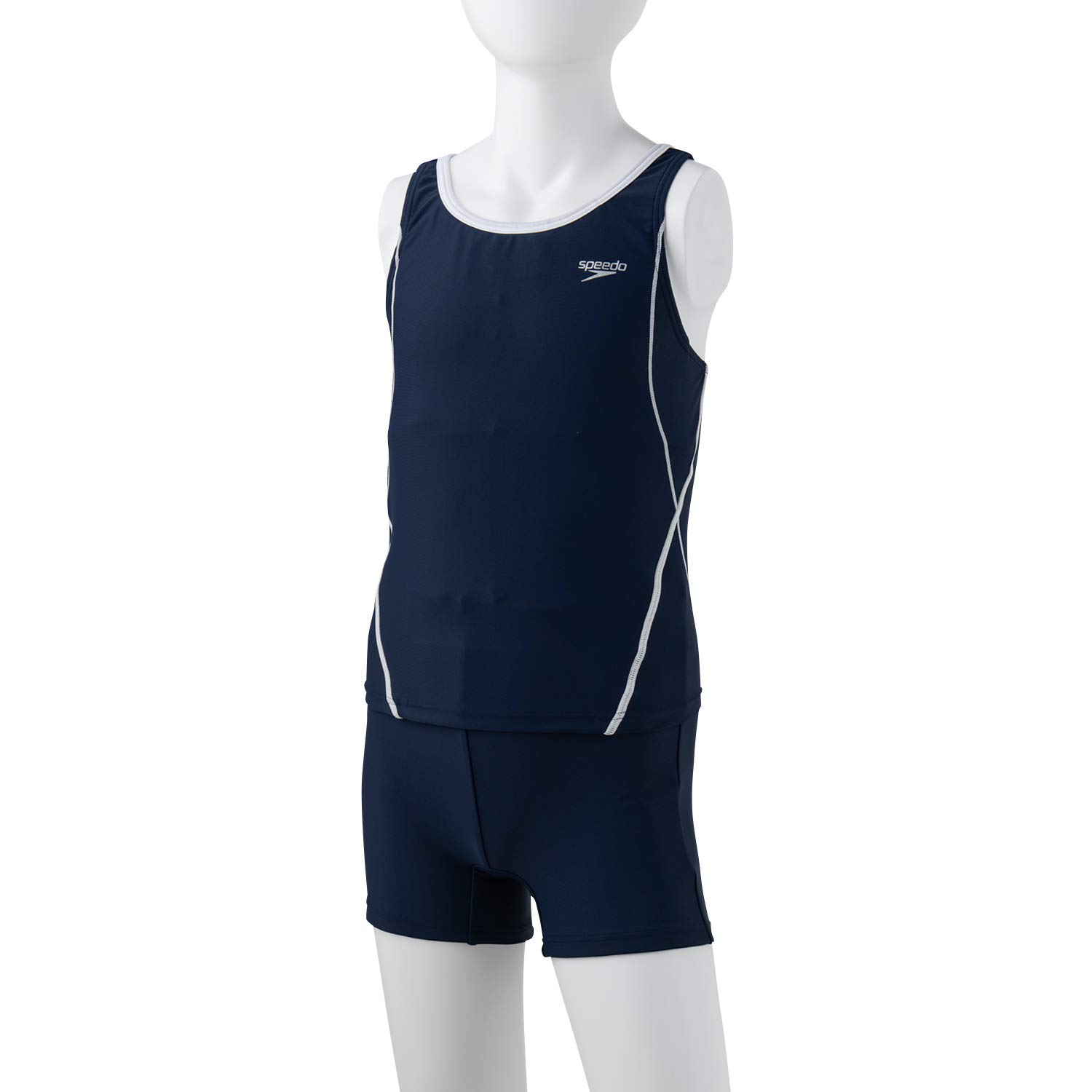 

Speedo Rode Separates School Swimsuit, Girls , Navy/White, Size 150