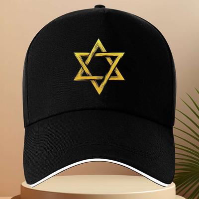 Davidstern Grafik Baseballkappe Polyester Verstellbar Unisex Erwachsene Outdoor Sommer